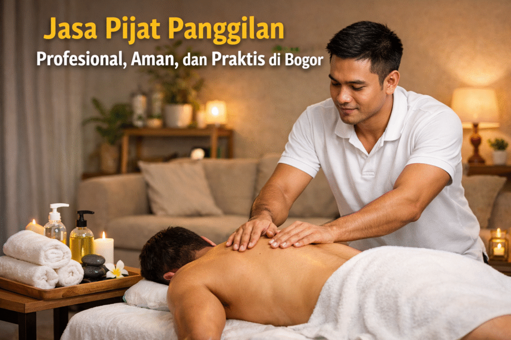 Jasa pijat panggilan profesional di Bogor , Aman, dan Praktis